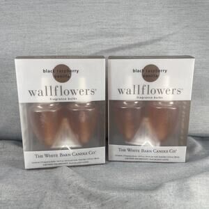 Bath Body Works Home BLACK RASPBERRY VANILLA Wallflower Refill Bulbs, NEW x 4